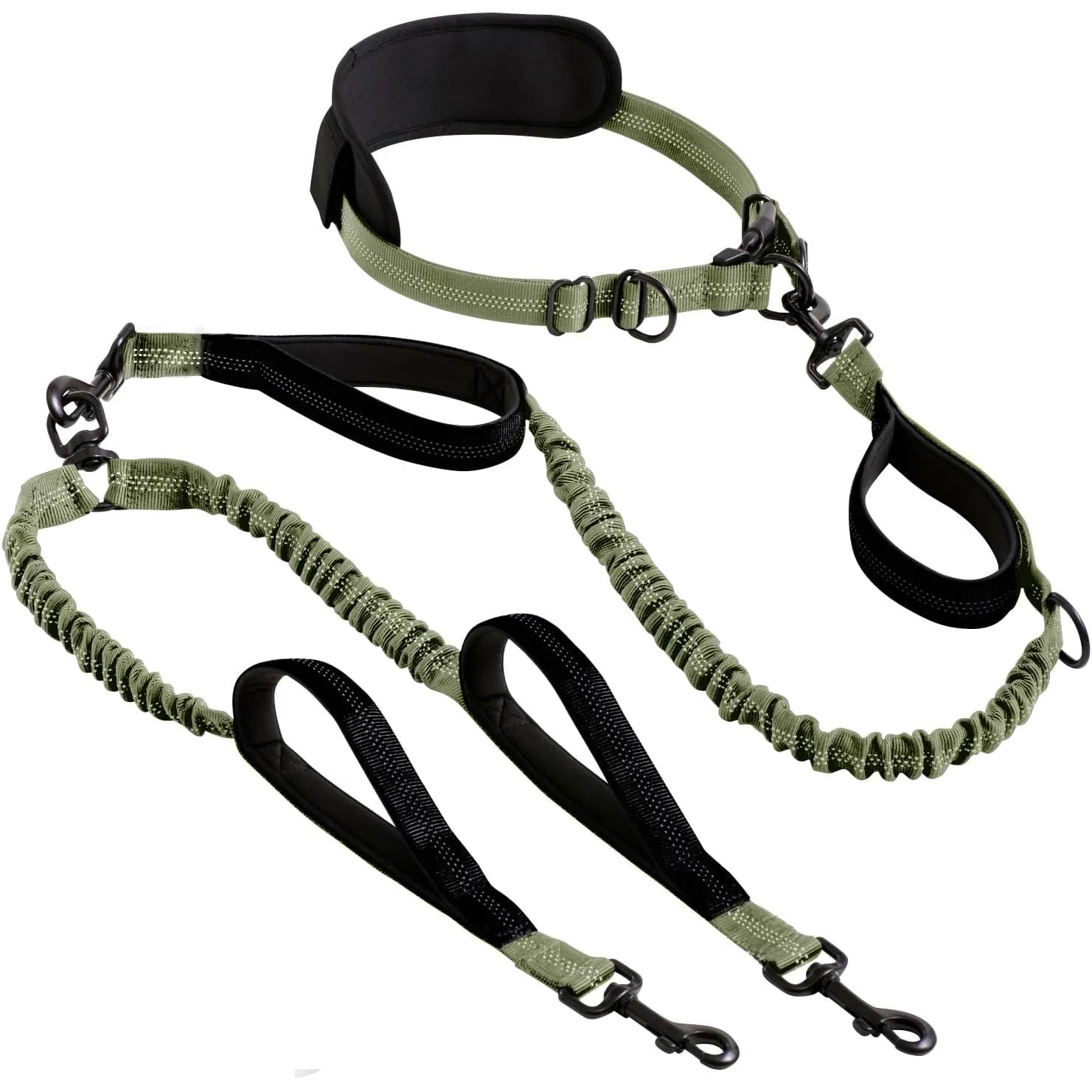 Explosion-Proof Short Elastic Buffer Pet Leash One-Hand Drag Two-Walking Rope Running Dog Accessories for Small Large Dog