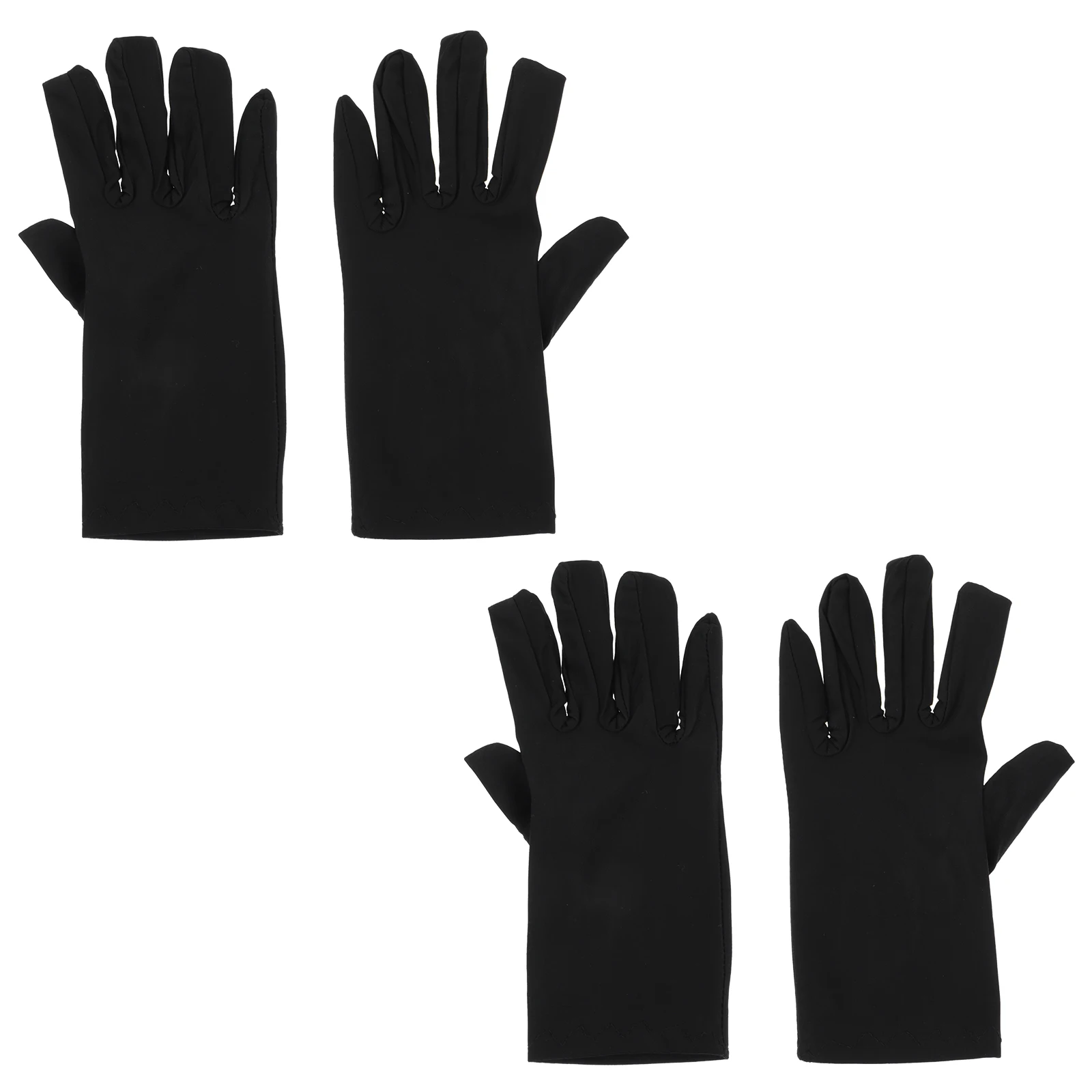 

2pcs Etiquette Gloves Jewelry Store Elastic Anti-Static Vinyl Spandex Gloves Black Durable Washable Breathable