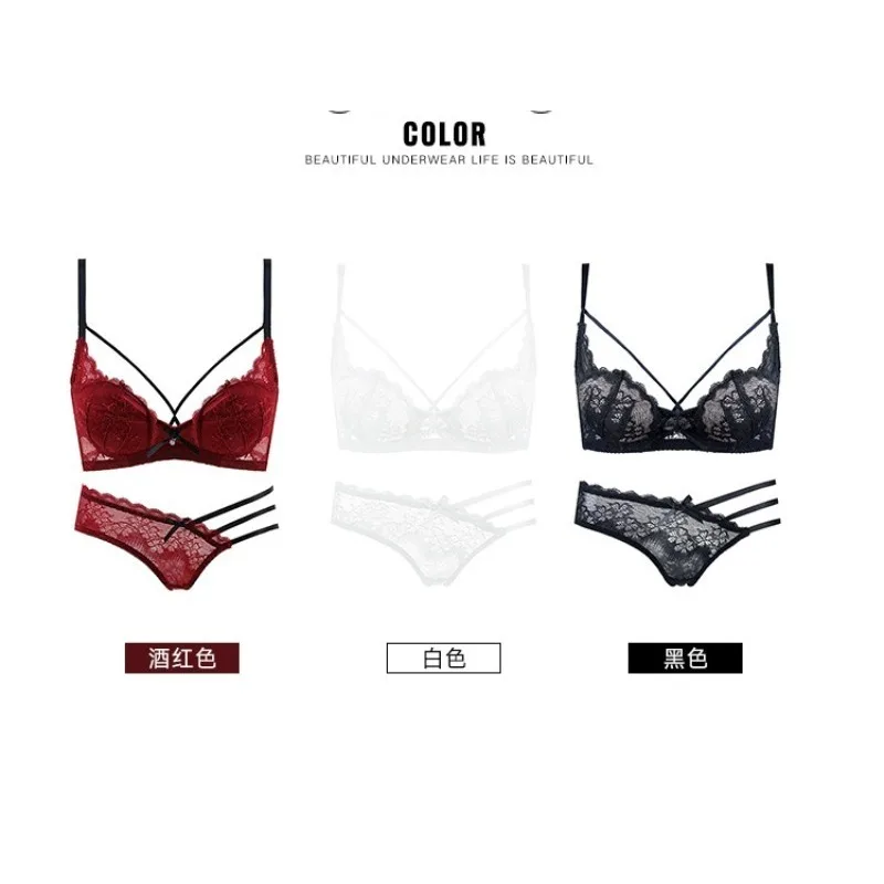 Elegant Lace Half Cup Bra Set, Ultra Thin Demi Balconette Bralette, Sensual Underwear for Women, Seductive See Through Design AB