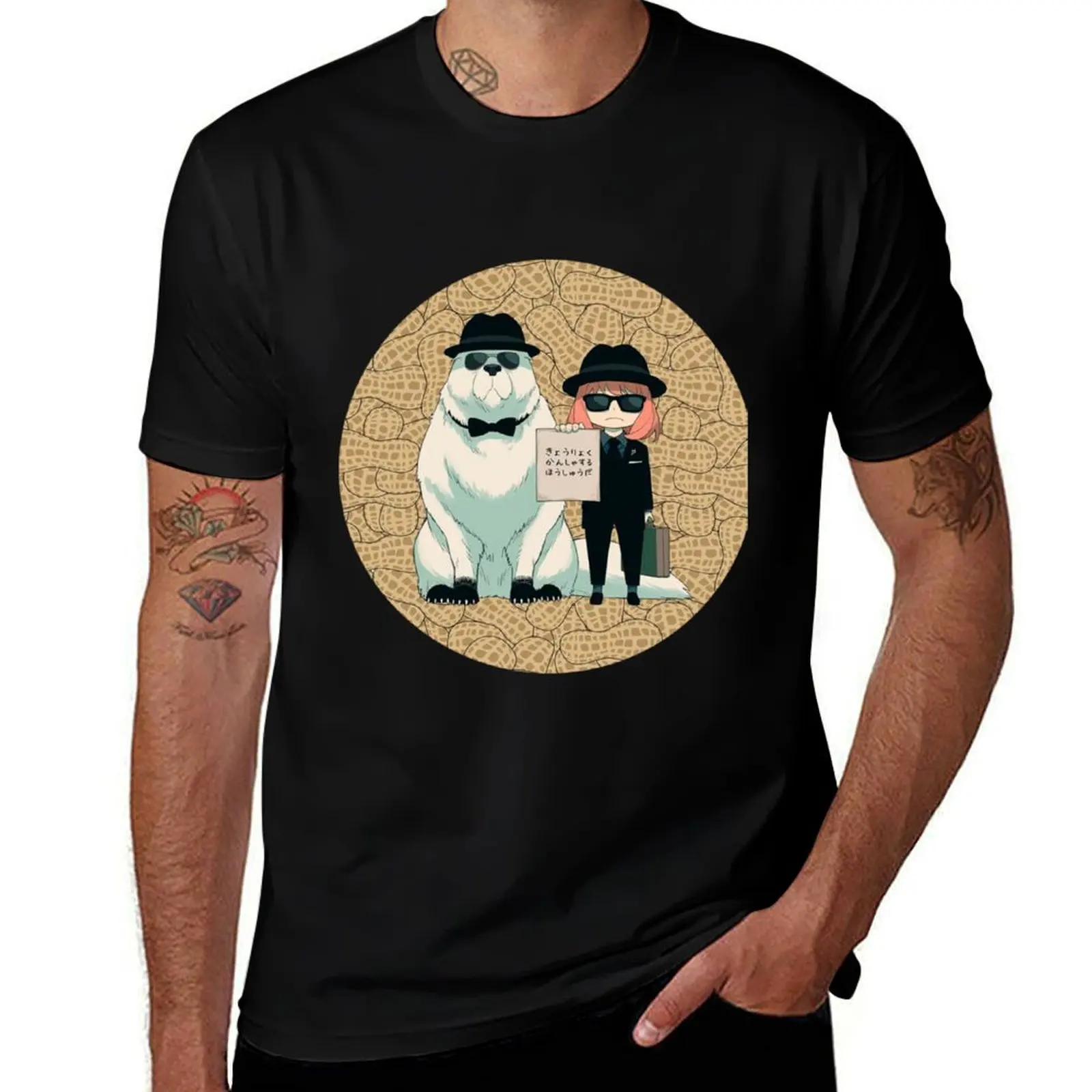 

bond the dog and the mini spy T-Shirt man t shirt luxury man t shirts high quality luxury brand t shirt man plain T-shirt