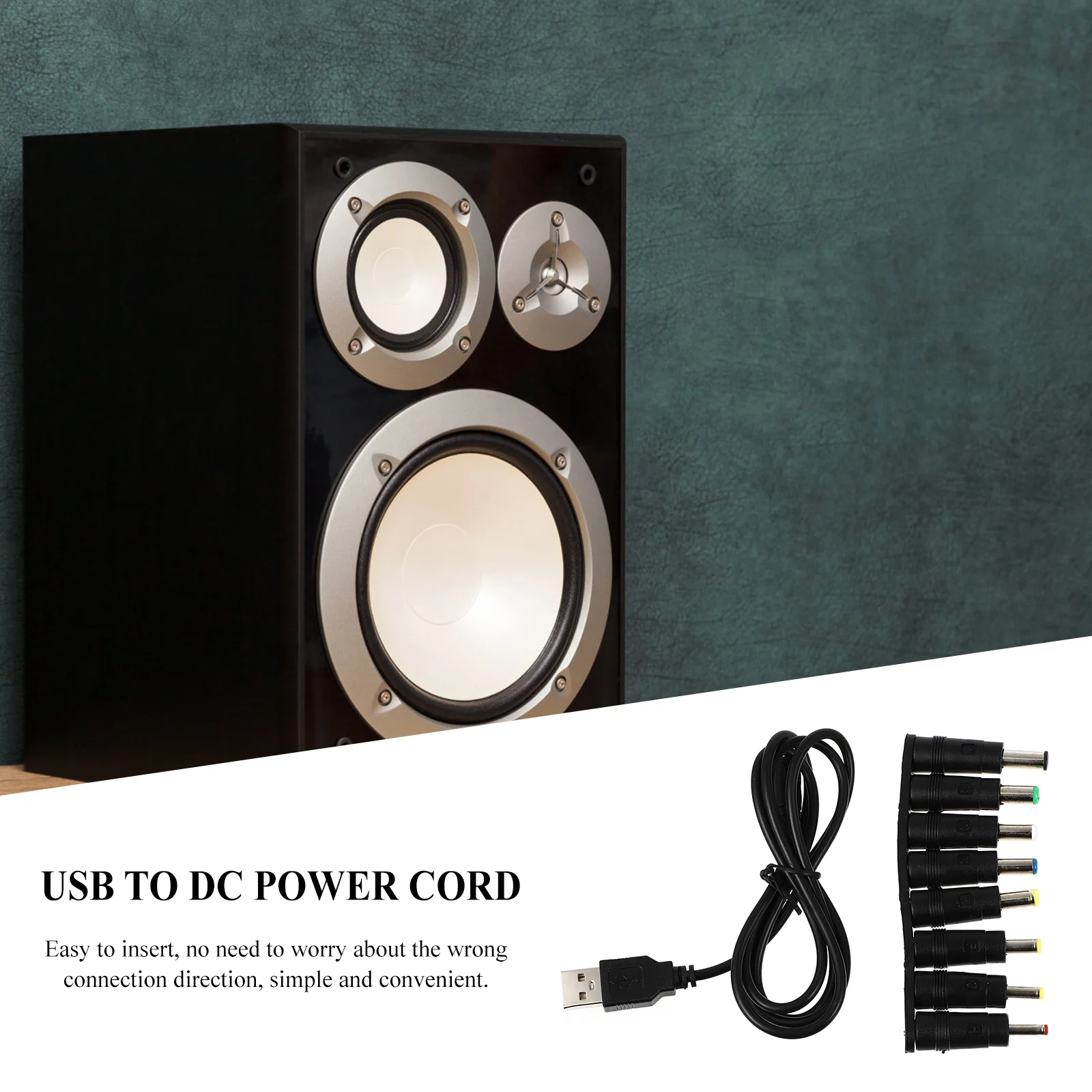 Adaptador de corriente Cables de cable de carga CC Útil USB a tira de cable Durable