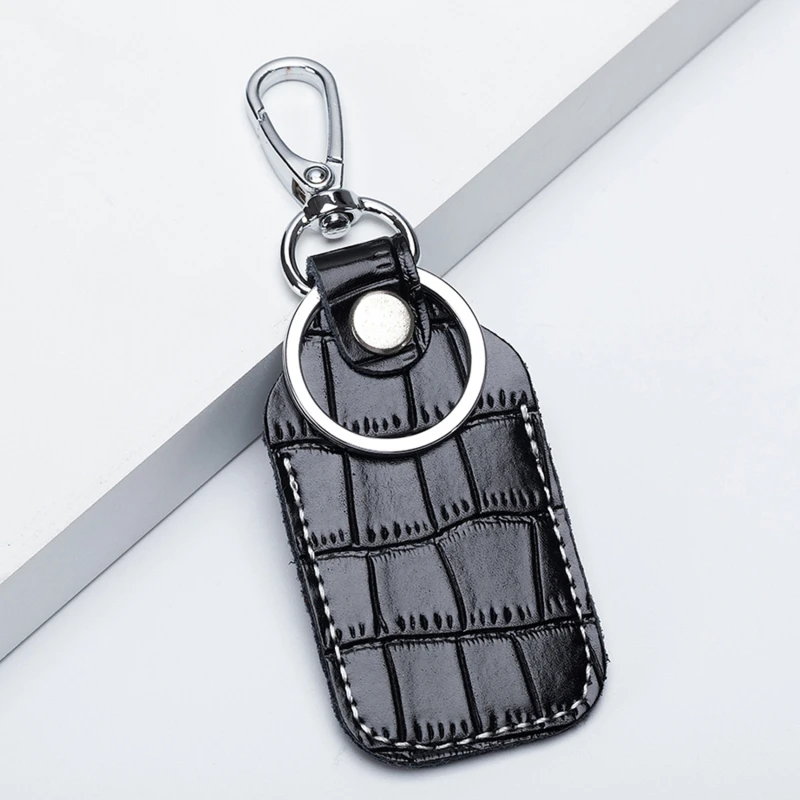 PU Leather Keychain Card Cover For Alarm Tag Intercom Key Access Entry Card Set Car Key Fob Protector Card Protector