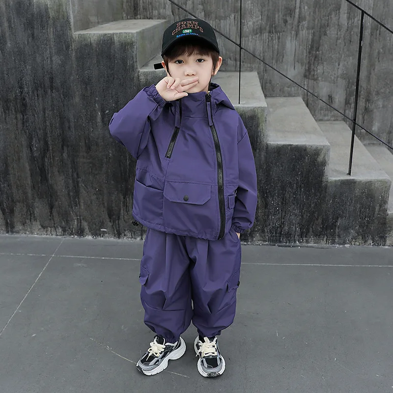 New Boys' Spring Labor Jacket Set | Trendy Assault Style Streetwear  Cool & Stylish Kids Outfit Children's Urban Spring Fashion