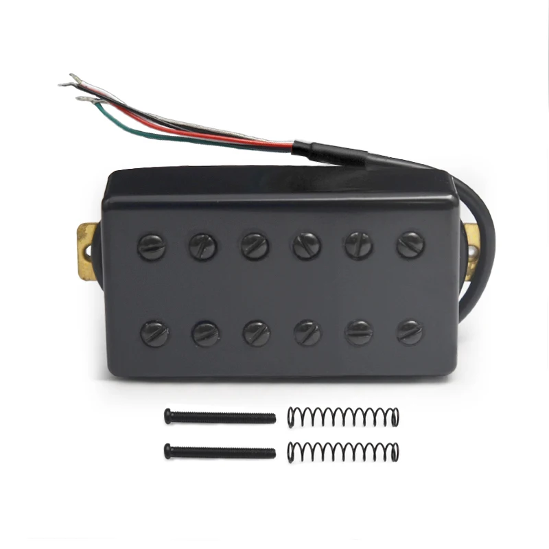 Double Coil 12 Hole Humbucker Pickup for LP Electric Guitar Black