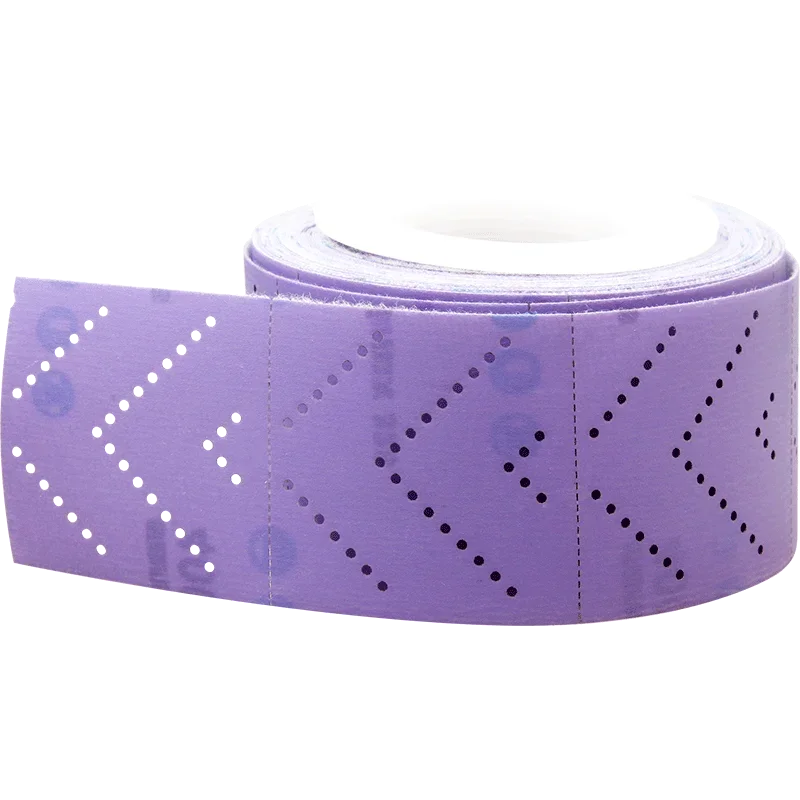 長方形の手で引き裂かれたサンドペーパーロール、エメリークロス、ハンドサンディングボード、ハンドプレーニング、スリーインワンドライサンディング、パープル、70mm、12m