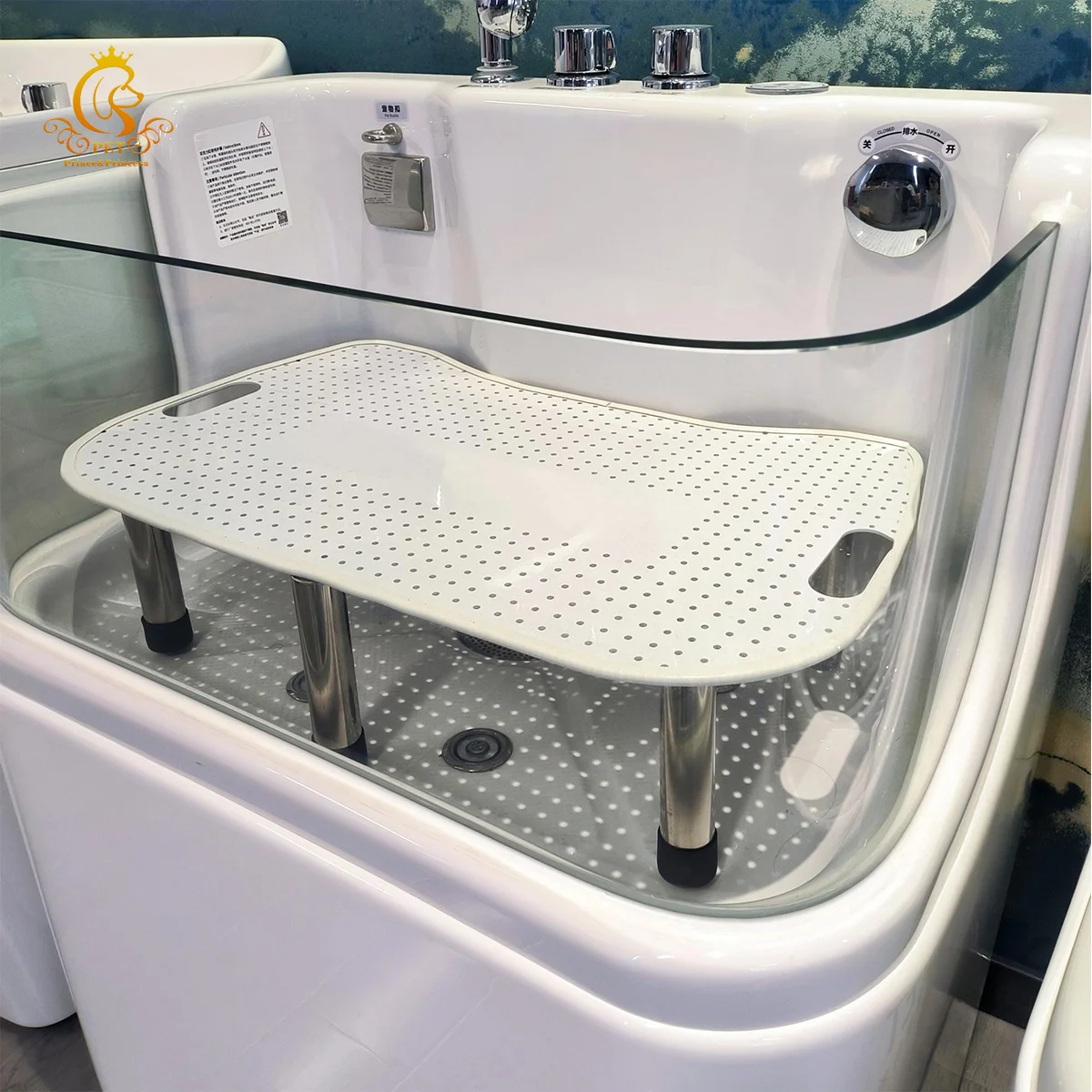 Pet Acrylic Bathtub Adjustable Surfing Colorful Lights Dog Spa Massage Eco-Friendly High Quality Bathroom