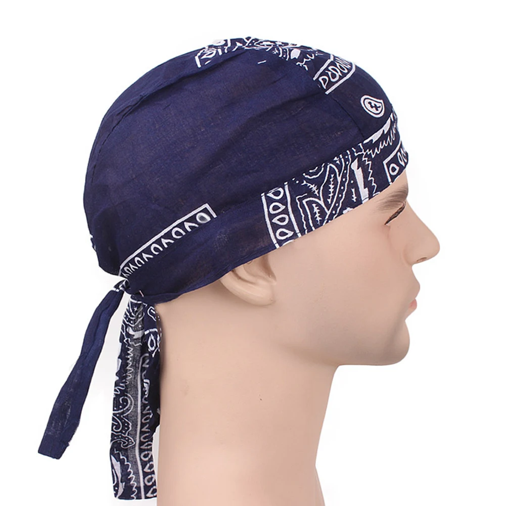 2022 Mannen Piraat Hoed Hip-Hop Paisley Print Motorfiets Wrap Biker Hoed Katoen Fietsen Bandana Hoofddoek Man Skull Cap hoofddoek Hoed