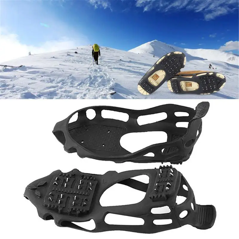 Tacchetti per scarpe 24 denti tacchetti per trazione ghiaccio ramponi pinze tacchetti antiscivolo tacchetti di trazione leggeri tacchetti per scarpe da neve impugnature