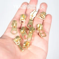 50PCS Authentic YKK/3 Size/5 Size/metal  Accessories  Gold Copper/zipper Head/brass Special Pull Head