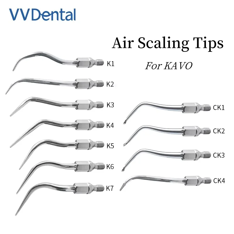 VVDental K1 K2 K3 K4 K5 K6 K7 Scaler Tips Compatible With Air KAVO  Scaling Dental Ultrasound Tips Dentist Materia Scaling Tips