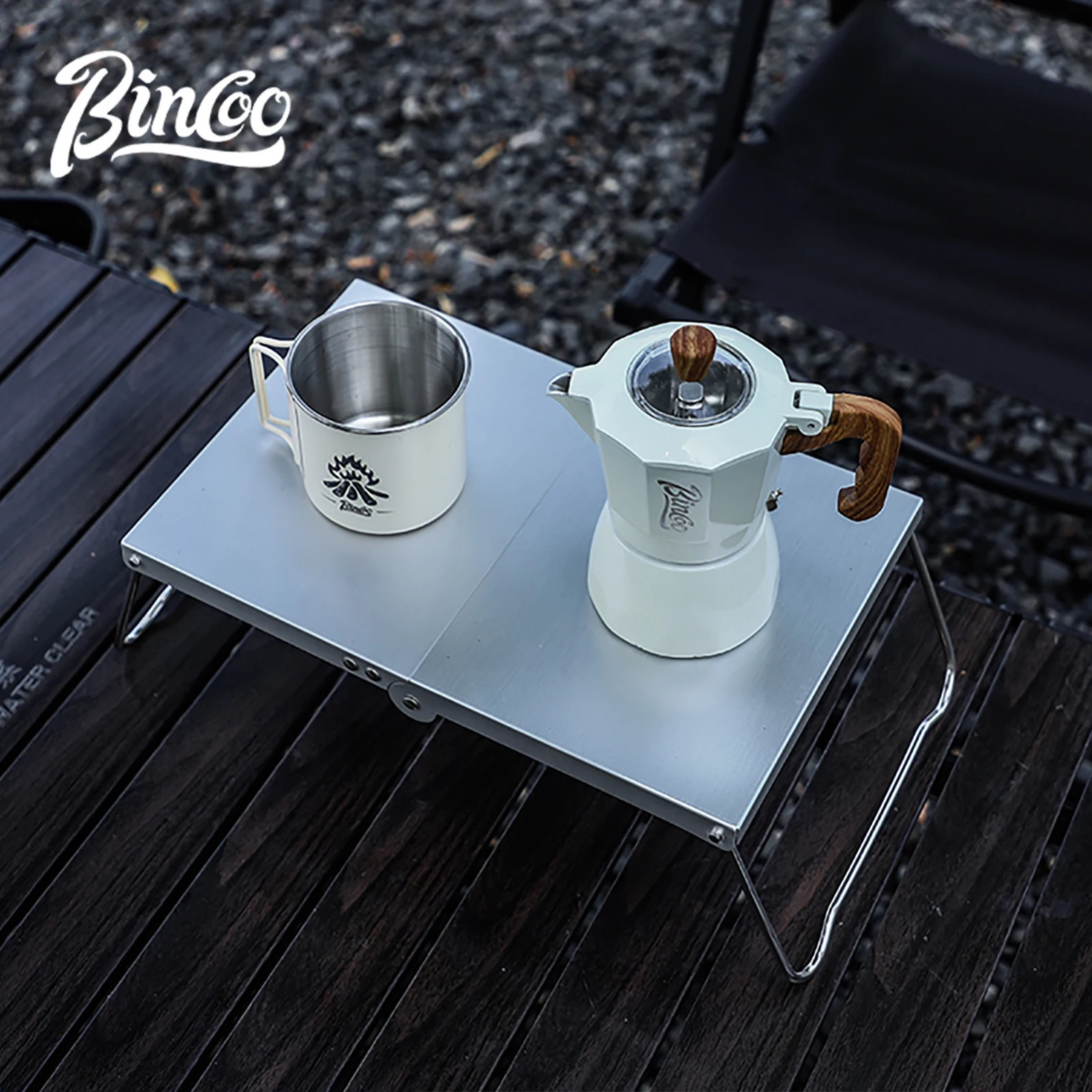 

BINCOO Camping Portable Foldable Table Mini Coffee Tables Ultralight Outdoor Hiking Picnic Table Aluminum Alloy Small Table BBQ