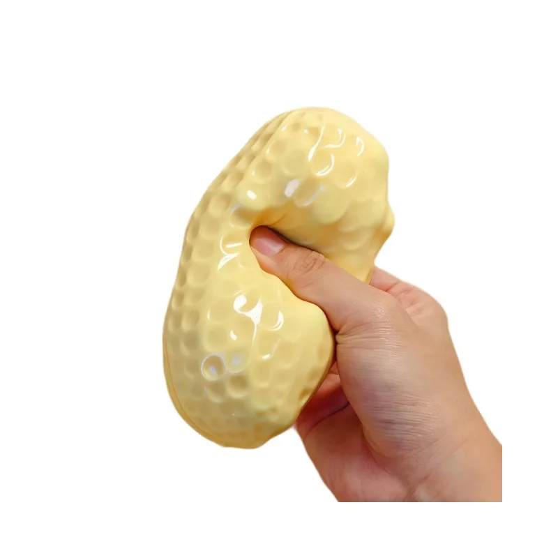 Erdnuss-Quetschball, knuspriger Stressball, handgemachtes Quetschspielzeug, butterweiches Fidget-Spielzeug, ASMR-Sensorikspielzeug für Erwachsene