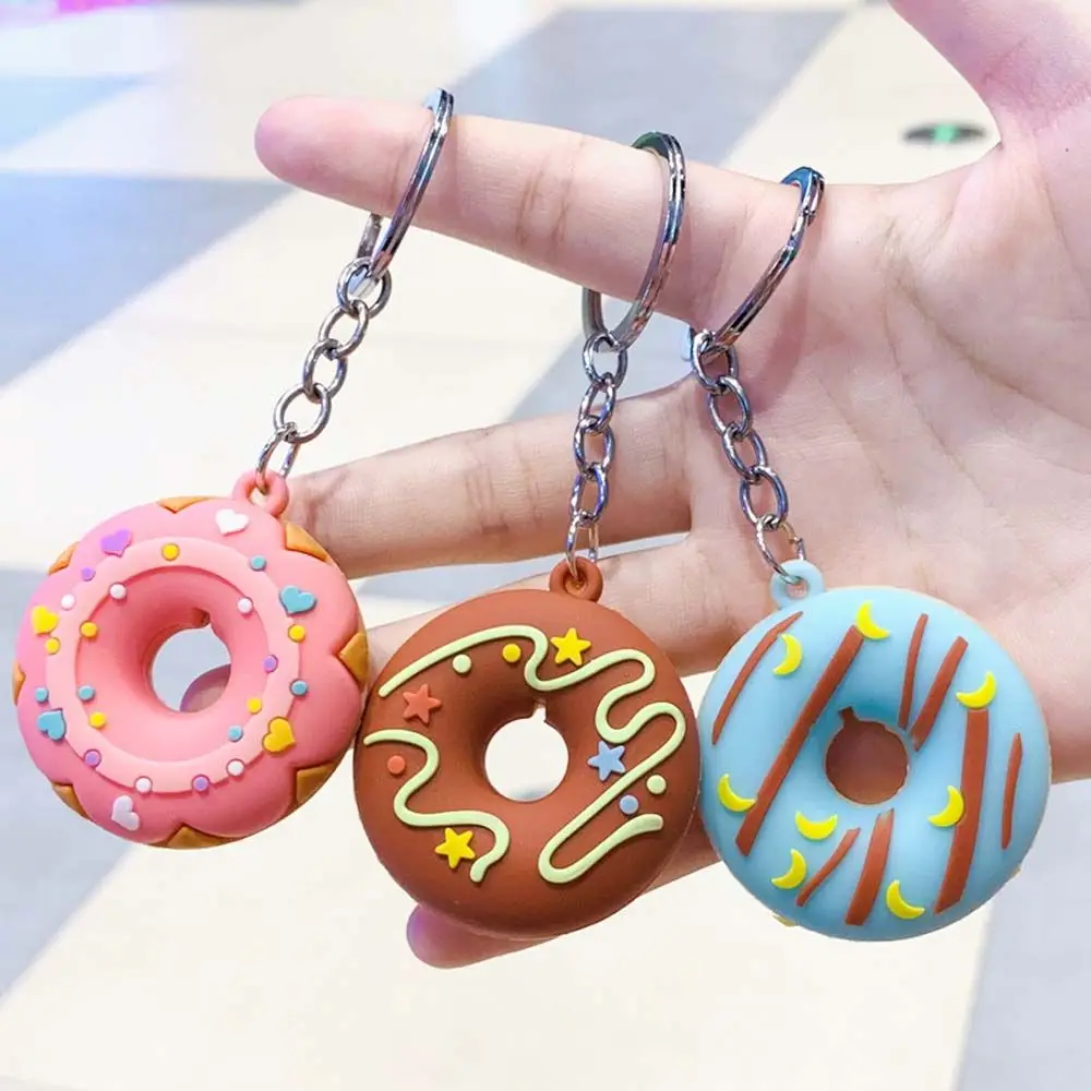 Creative Ornaments Cartoon Hanging Pendant KeyRing Key pendant Bag Decoration Donut keychain