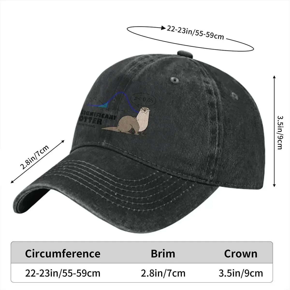 Washed Men's Baseball Cap Significant Trucker Snapback Caps Adjustable Dad Hat Otter Outdoor All Seasons Travel Gollf Hats