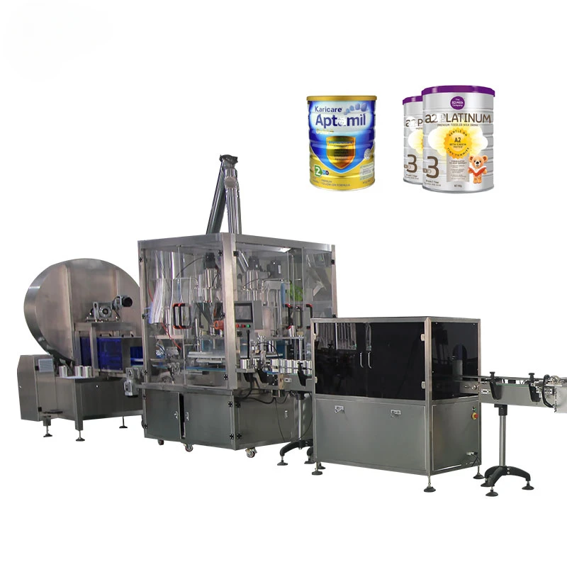 Automatic milk powder can seaming line packaging machine