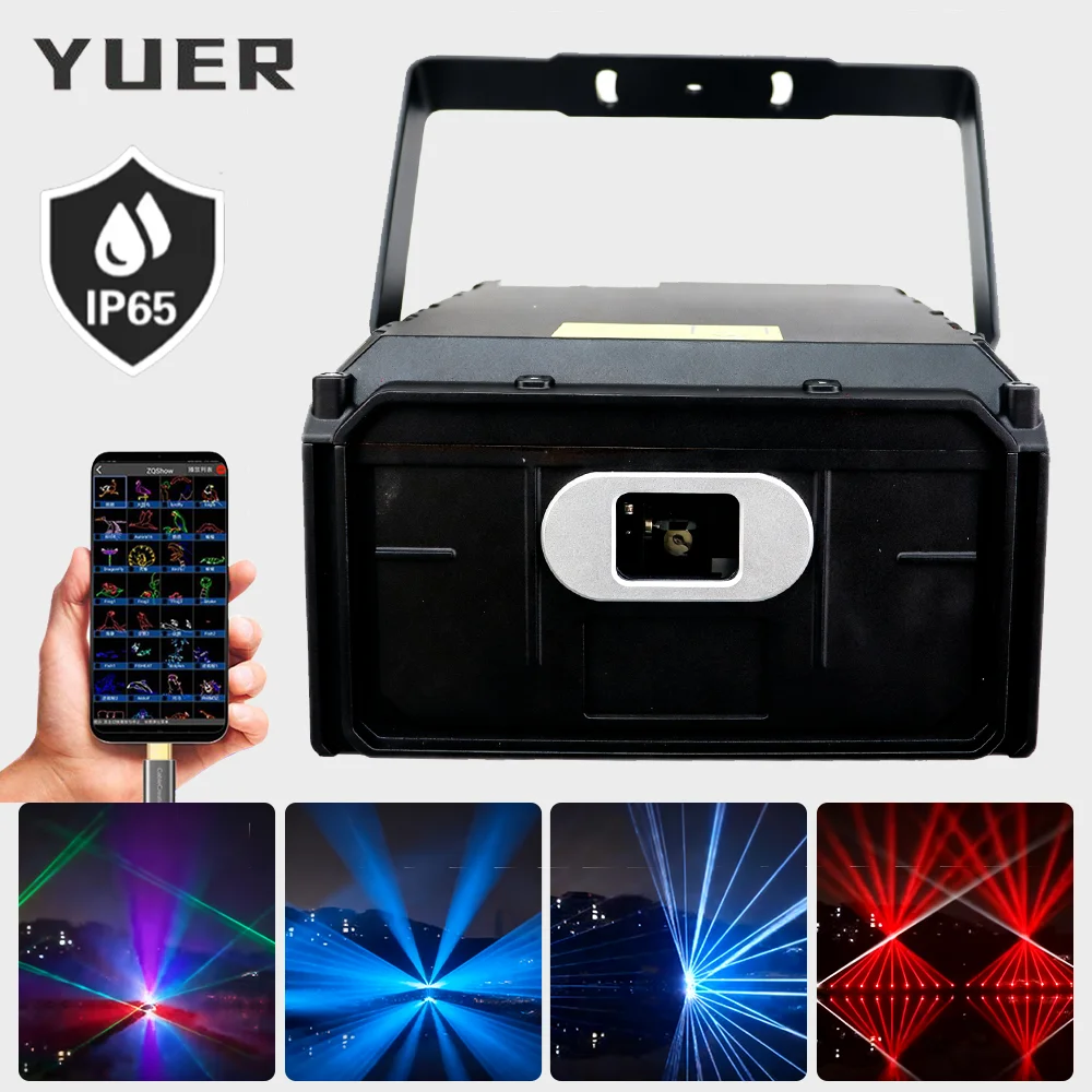 

30W RGB ILDA 40KPPS Waterproof Animation Laser Light with APP DMX512 control TTL stage light for DJ Disco party bar club wedding