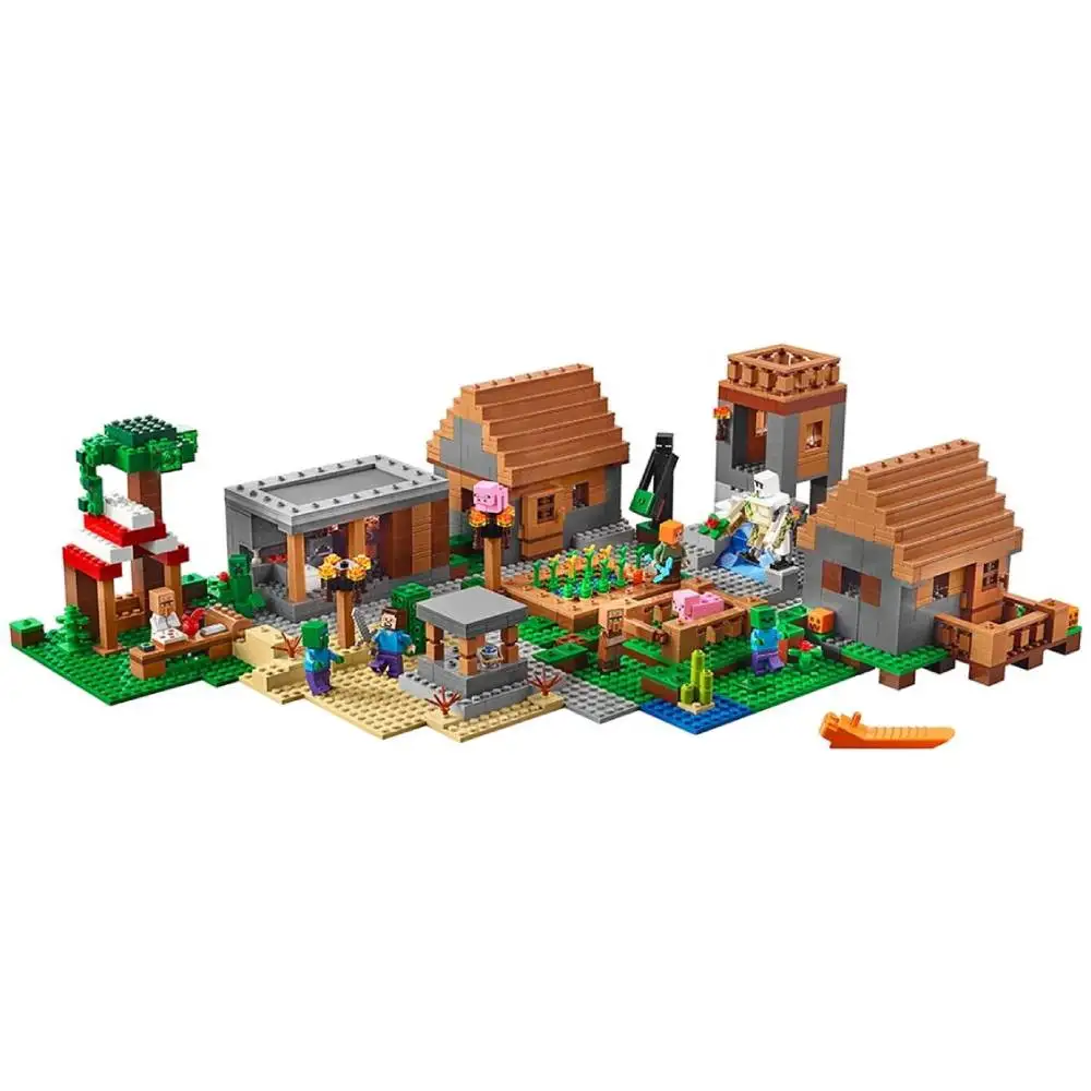 

In stock 2025 NEW 1600 pcs Steve Village Special Edition Action Figure Building Block Toys My World Set City Toy 21128