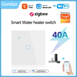 Interruptor de pared inalámbrico para el hogar, dispositivo inteligente con Wifi, Zigbee, 40A, Control remoto, compatible con Alexa y Google Home, Tuya Smart Life