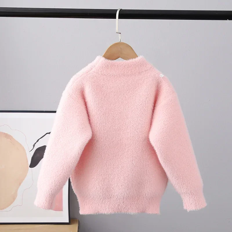 Girls Sweaters Baby Clothes Soft Smooth Material 3-11 Years Old Autumn Winter New Fashion Style Children Knitted Sweater GY06101 image 4