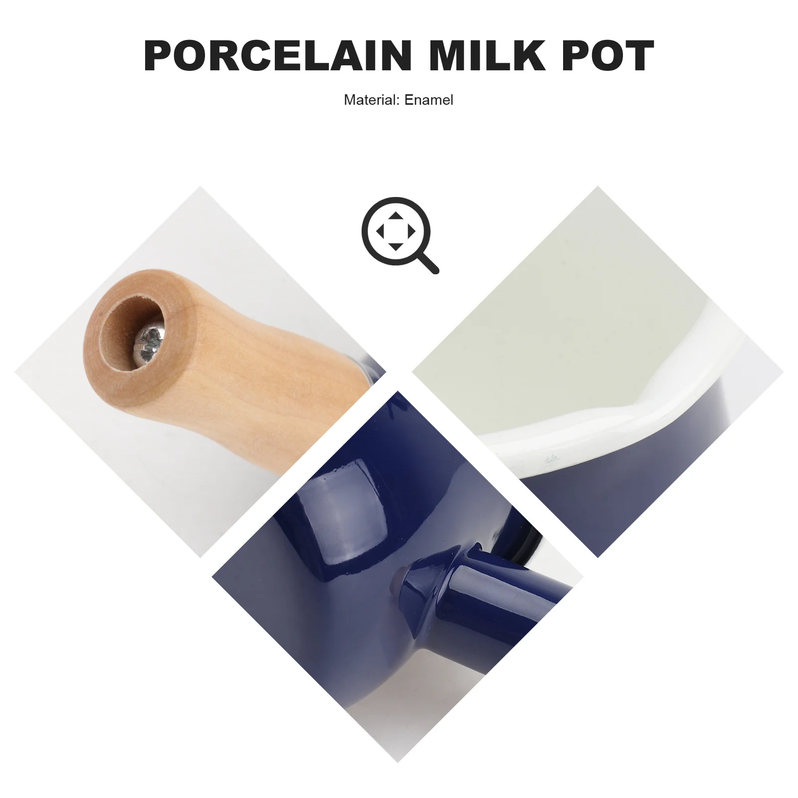 

Enamel Milk Pot Small Cooking Pan For Baby Food Butter Coffee Warmer Mini Saucepan Kitchen Stove Compatible Induction