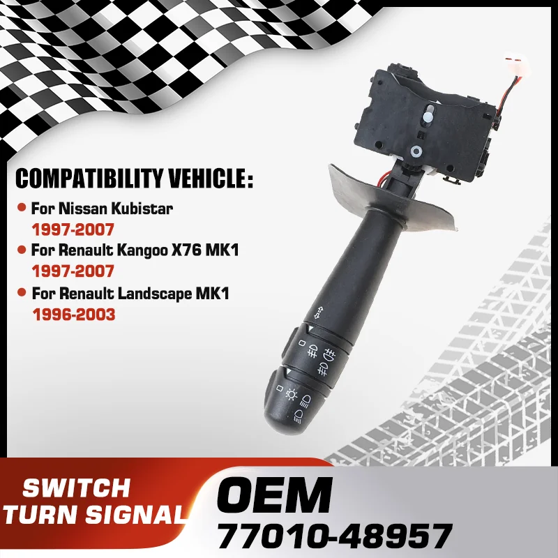 

Car Headlight Turn Signal Switch For Nissan Kubistar 1997-2007 Renault Kangoo X76 MK1 1997-2007 Renault Landscape MK1 1996-2003