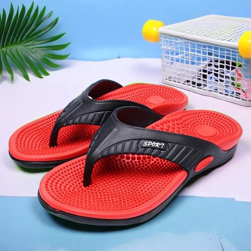 Men‘s Flip Flops Summer Non-Slip Thong Sandals Lightweight Comfortable EVA Foam Arch Support Indoor Outdoor Home Slippers Beach Pool Gym Travel Walking Durable Quick Dry Cushion Footbed Casual Minimalist view 7