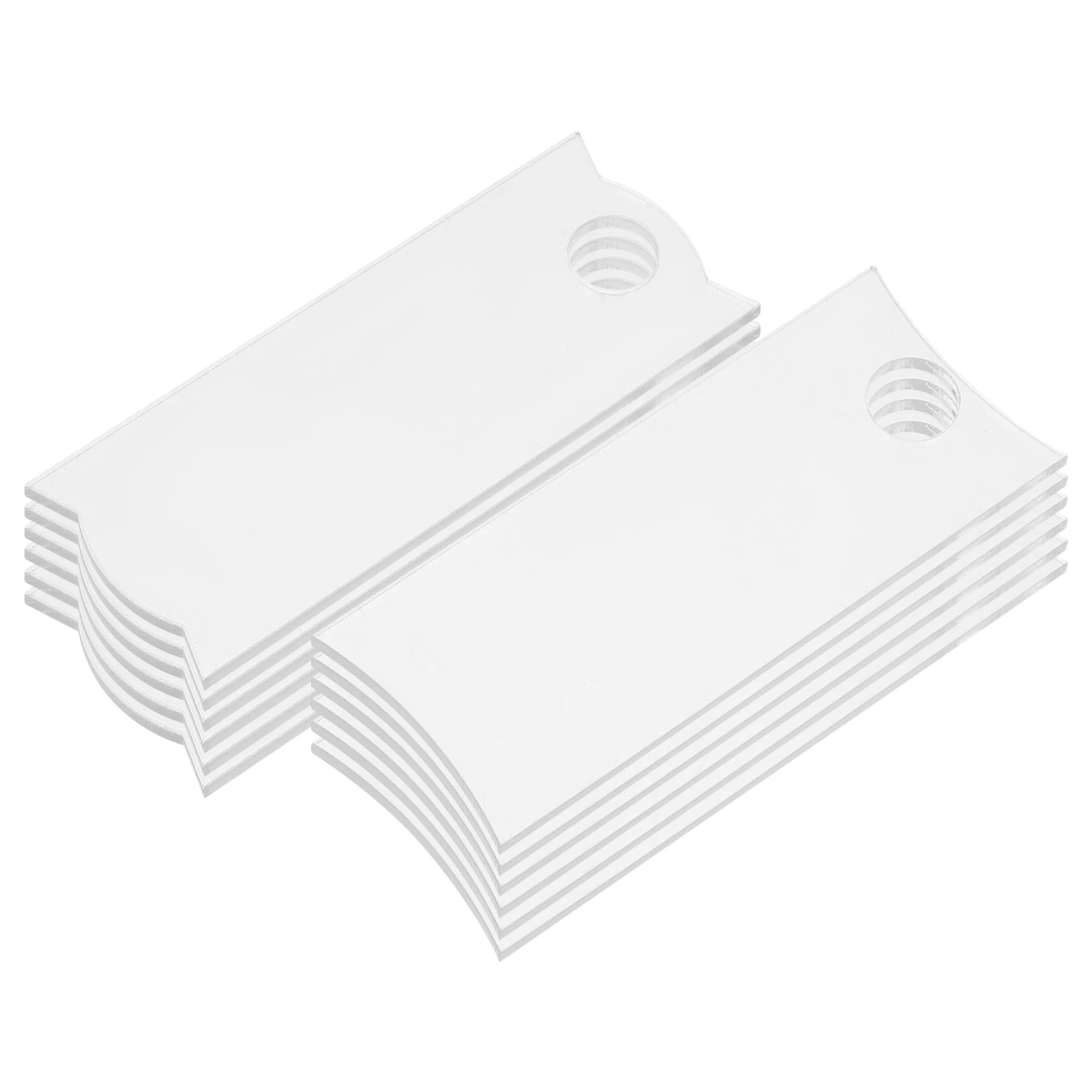 

12Pcs Acrylic Name Plate Blanks Sublimation DIY Tumbler Cup Tags Bright Print Lightweight Portable Name Tag Blanks