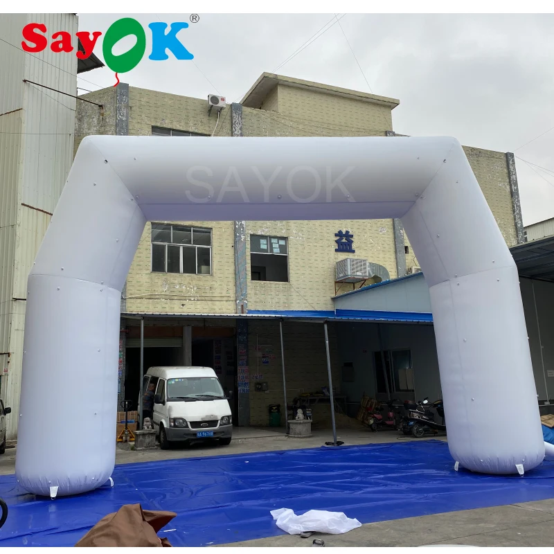 Pvc 9m Outdoor Inflatable Arch Inflatable Archway Inflatable Start Line Racing Arch Banners With Air Blower