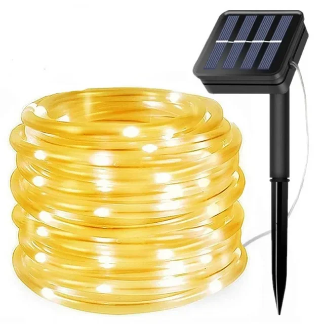 IEEYEEY 300LED Solar Seil Streifen Licht Im Freien Wasserdichte Lichterketten Weihnachten Dekor für Garten Rasen Baum Hof Zaun Weg 4