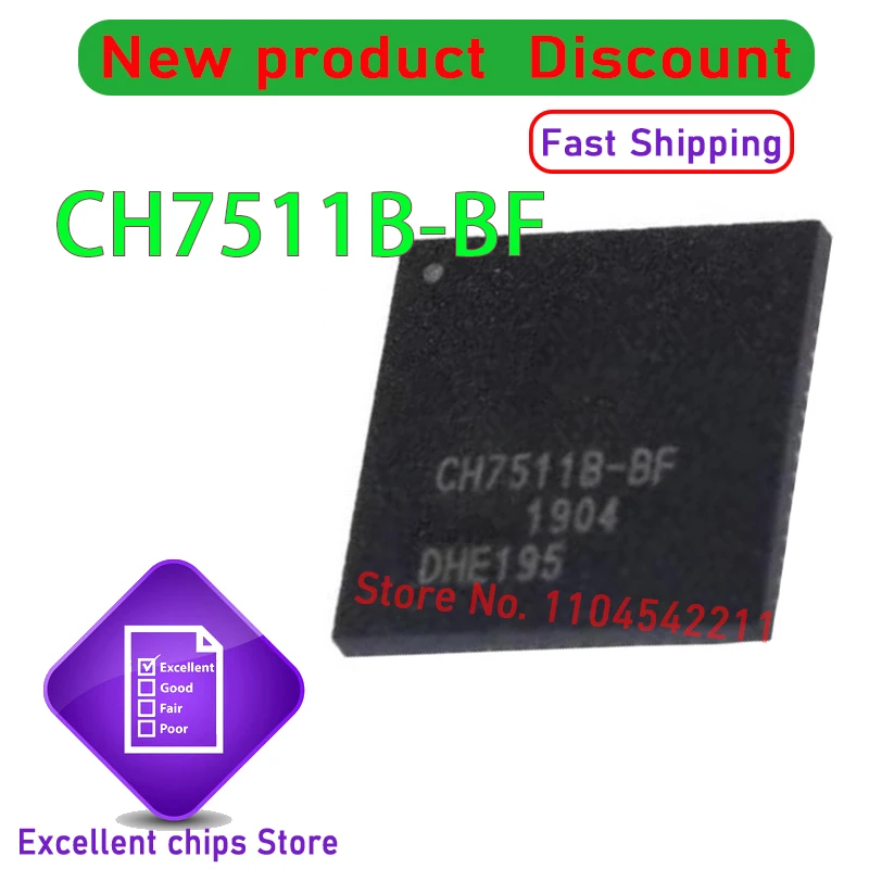 

5 шт./лот, оригинальный чип CH7511B-BF CH7511B QFN-68, 100% новый и оригинальный, в наличии