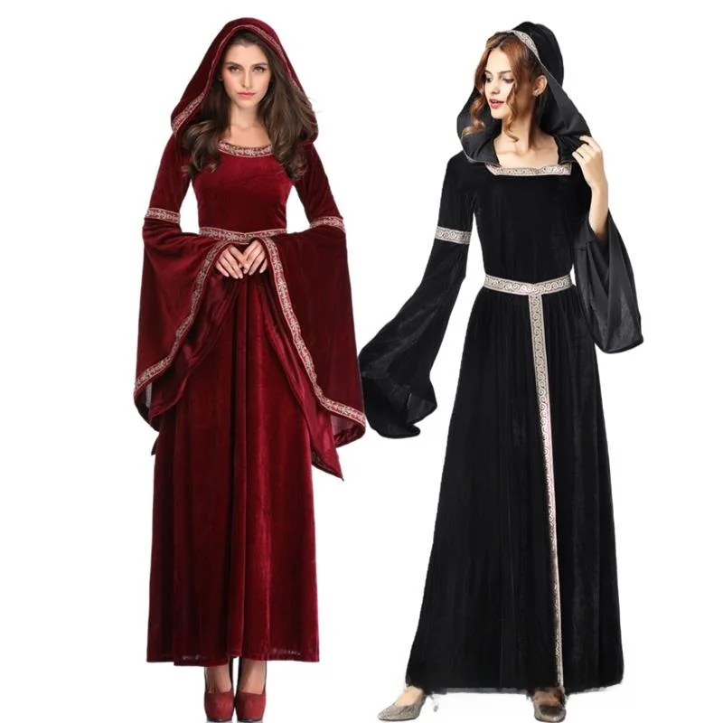 Retro Court Queen Costume Stage Performance Halloween Photography Studio Long Dress Traditional Ethnic Women's Fashion