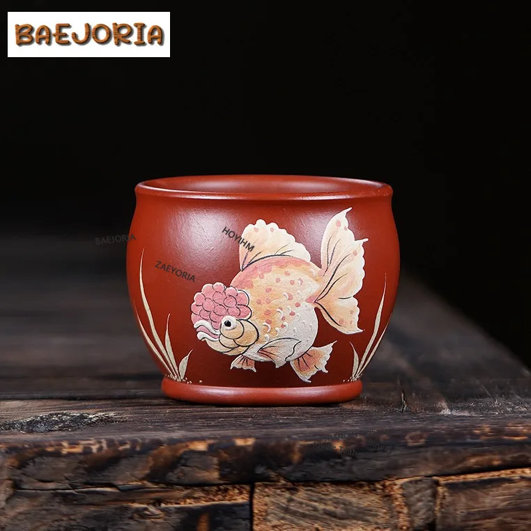 BAEJORIA 170ml Zisha Lotus Fun Teacup Japanese Tea Bowl Tea Cup Set Tea-tasting Fragrance Cup Chazhan Master Cups Teaware Craft