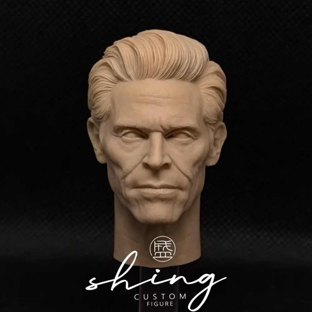 【Only Head】1/6 Scale Male Soldier Actor Supervillain Simulation Unpainted Head Sculpt Fit 12''Action Figure Toys For Fans DIY