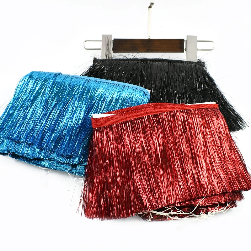 

5/10M 15cm Sequin Tassels Fringe for Curtain Latin Dress Decorative Trimmings Stitching Fringes Tassel Lace Sewing Accessories