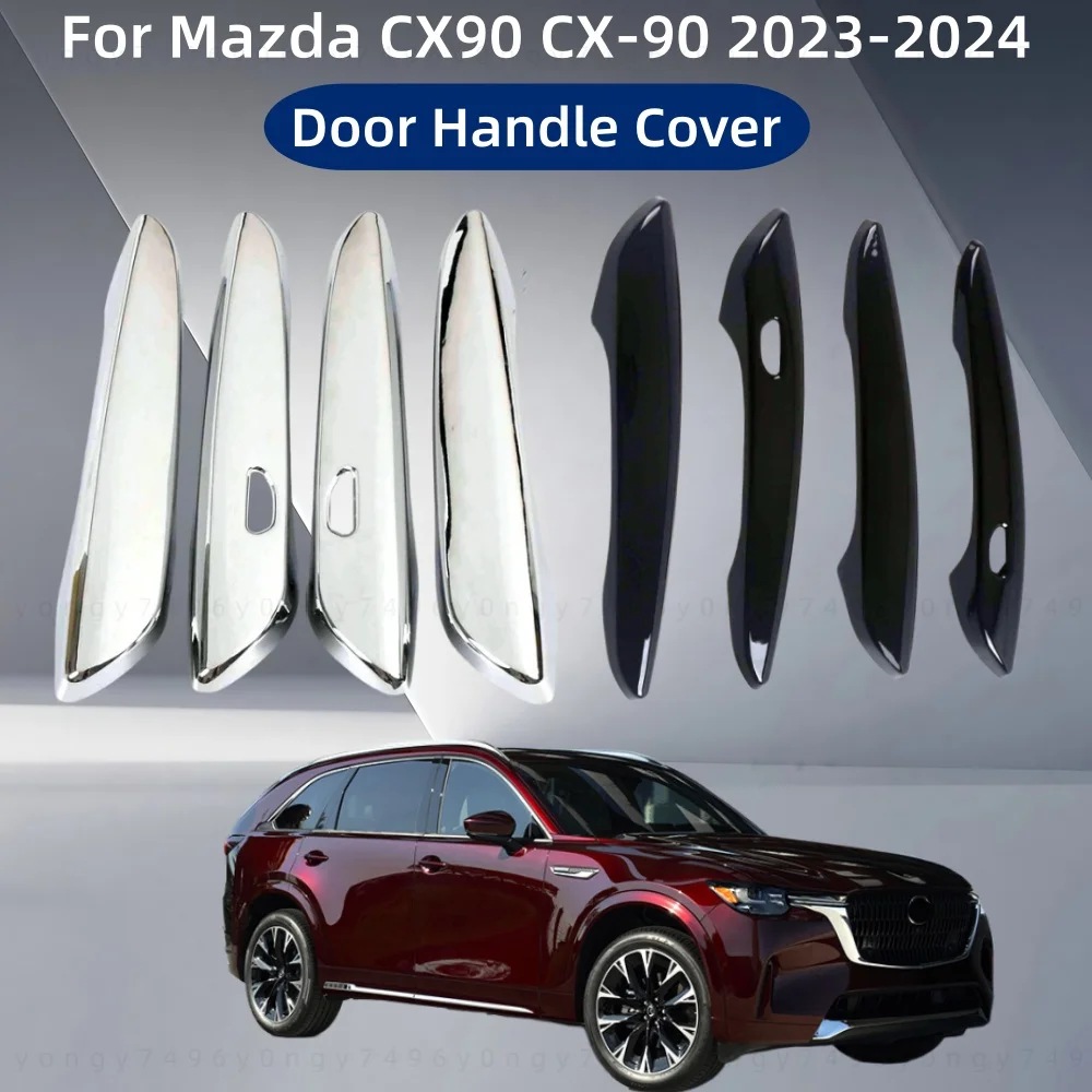 

Carbon Car Styling Accessorie Plated Exterior Tools Door Handle Cover Trim Paste Style For 4 Door Mazda CX90 CX-90 2023 2024