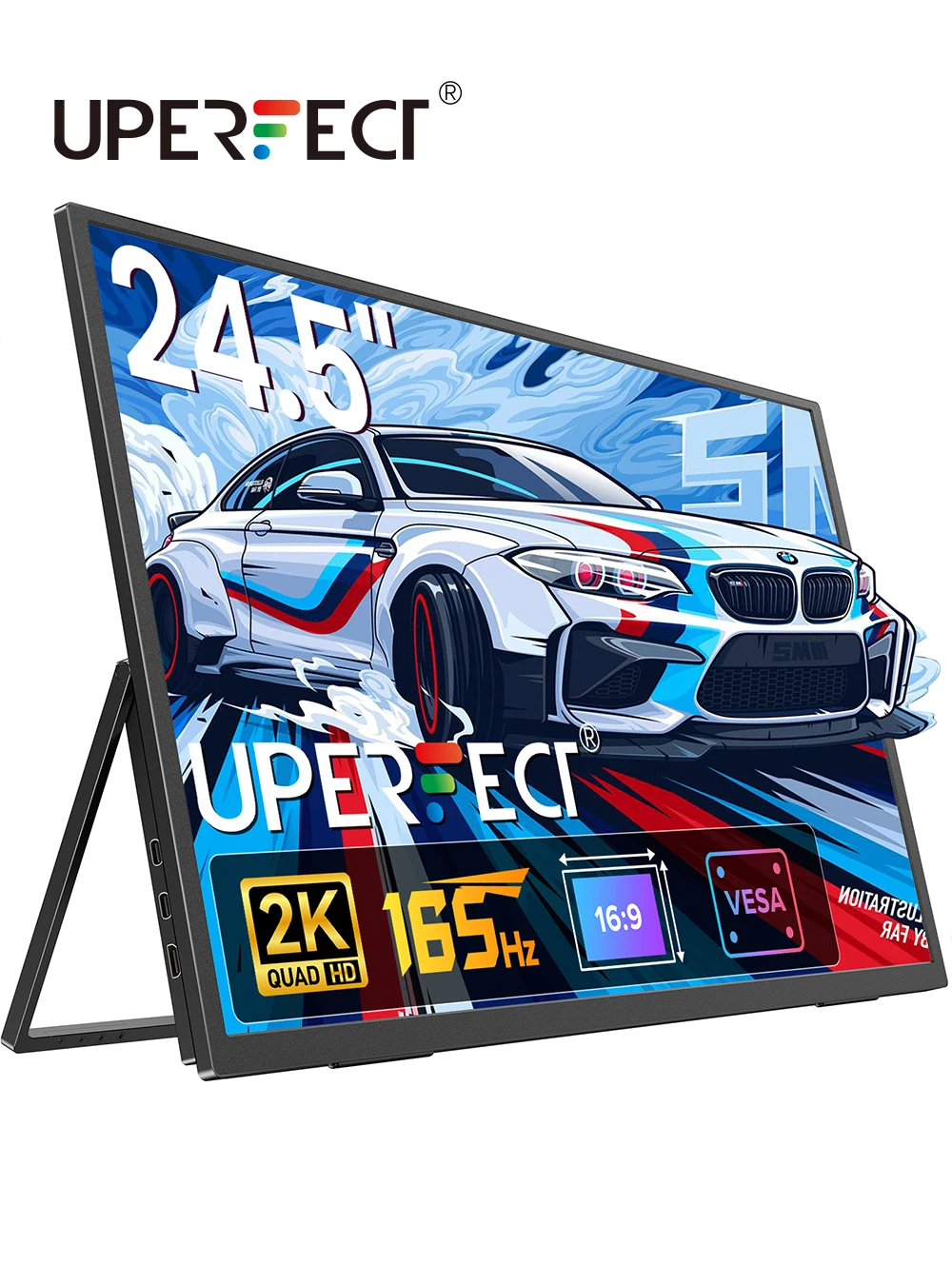 

Портативный настольный монитор UPERFECT UMax 24,5" 2K 165 Гц FreeSync игровой дисплей для ноутбуков мини-ПК настольные компьютеры Switch Xbox с подставкой и VESA