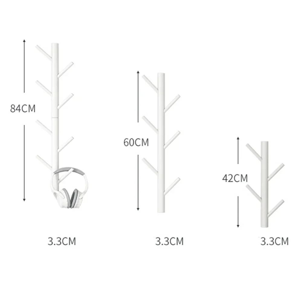 Uchwyt na torebkę dekoracja do salonu półki ścienne 4/6 haczyków uchwyt ścienny stojak na ubrania wieszak na płaszcze gałęzi sosna naturalna haczyk