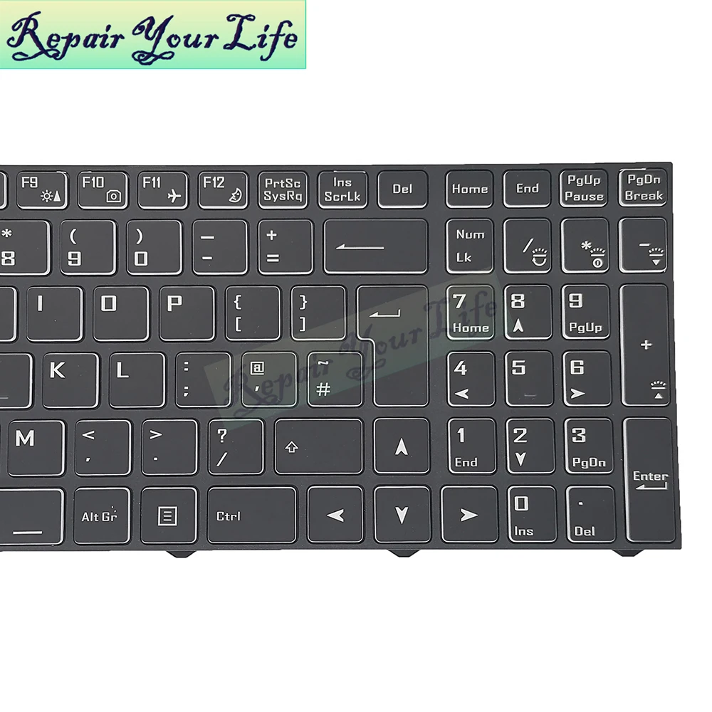 Imagem -05 - Teclado Retroiluminado para Schenker Eua Reino Unido Rússia Xmg Pro 15 Pc50hs-d Xmg Pro 15-m19 Pro 17-e21 Pb71rd-g Xmg Focus 17 M22 Np70hk