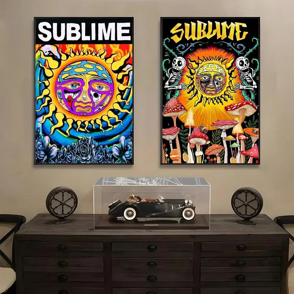 S-Sublime Band Reggae Poster HD Art Mural Wallart Poster กันน้ำวินเทจพิมพ์ตกแต่งสำหรับตกแต่งบ้าน DIY