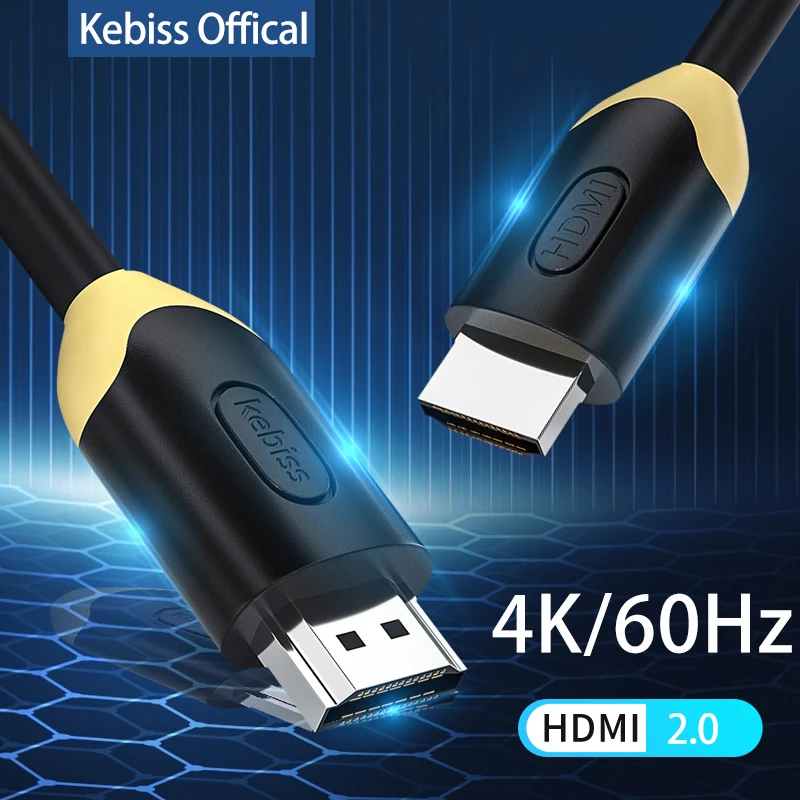 HDMI 2.0 4K 60HZ 3D Compatible Cable Video Cables Gold Plated for HD TV BOX PS4 Splitter Switcher Computer Laptops Displays Cord