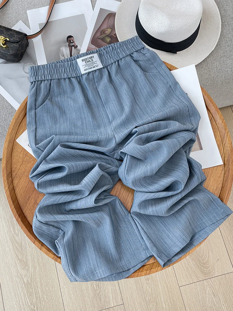 

Women's Ice Silk Cotton Linen Jeans 2026 Summer New Thin Style Denim Straight Casual Pants All-match High Waist Wide Leg Pants