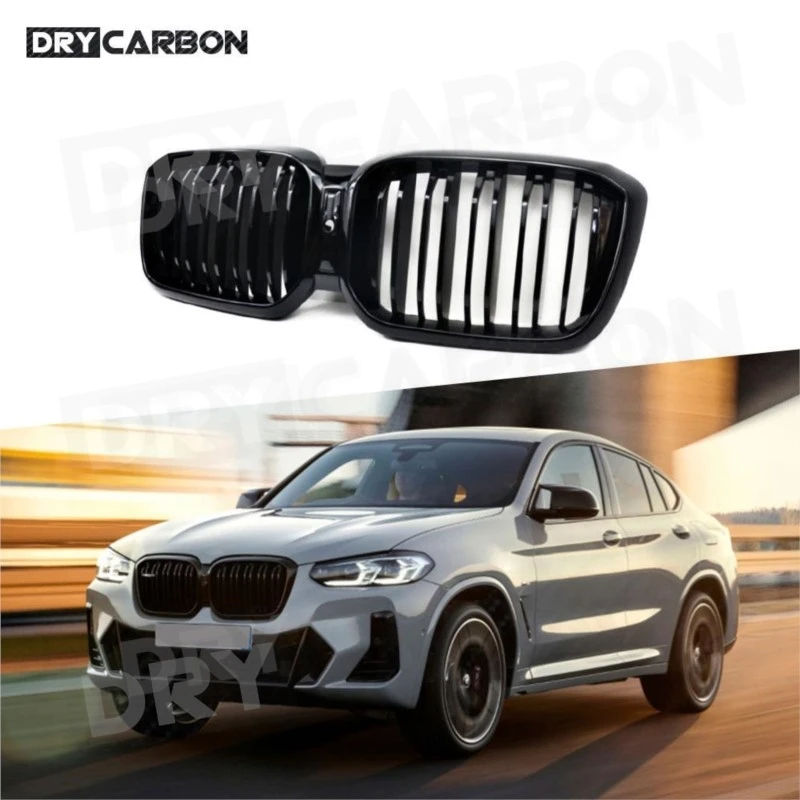 

ABS Gloss Black Car Front Bumper Racing Grill Front Grille for BMW X3 X4 G01 G02 2022+ Car Styling Body Kits Accessories
