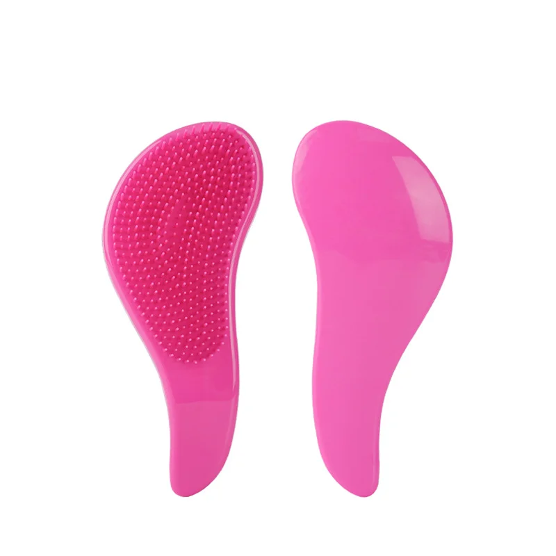 Magic Anti-static Hair Brush Handle Tangle Detangling Comb Shower Electroplate Massage Comb Salon Hair Styling Tool