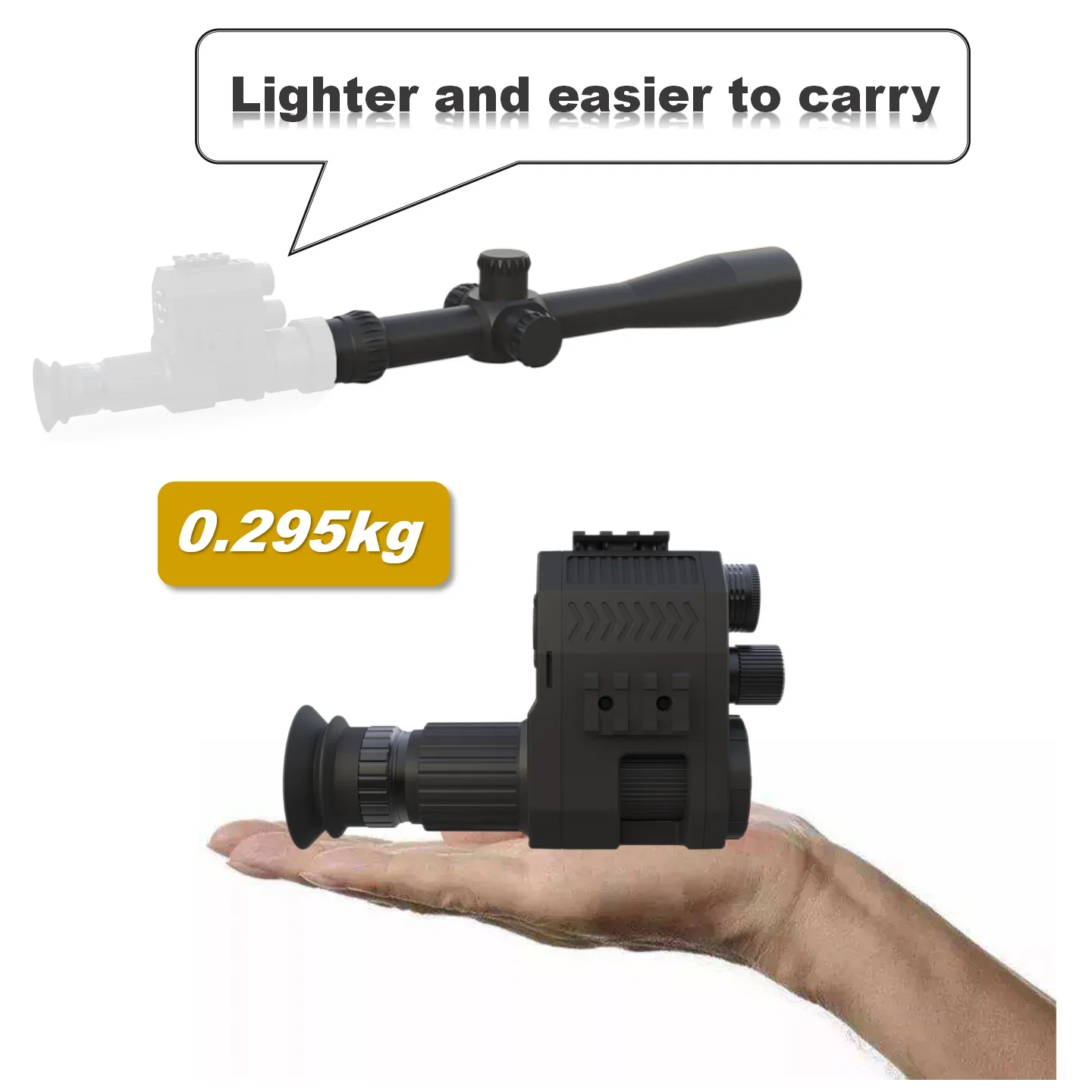 Portable NK007 Monocular Telescope - 400m Night Vision Range + Laser Illuminator, Ideal for Outdoor Hunting Adventures