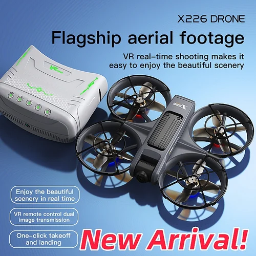 Imagen 2 del producto Nuevo Dron profesional VR, cámara HD, Motor sin escobillas, posicionamiento de flujo óptico, Mini Dron para niños, regalos gratis, cristal VR X226
