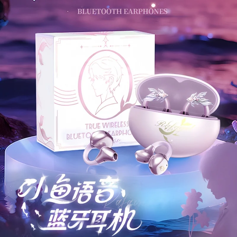 

Anime Love And Deepspace Rafayel Periphery Cosplay Bluetooth Headset Cartoon Earphone Ear Clip Headphones Bone Conduction Gift