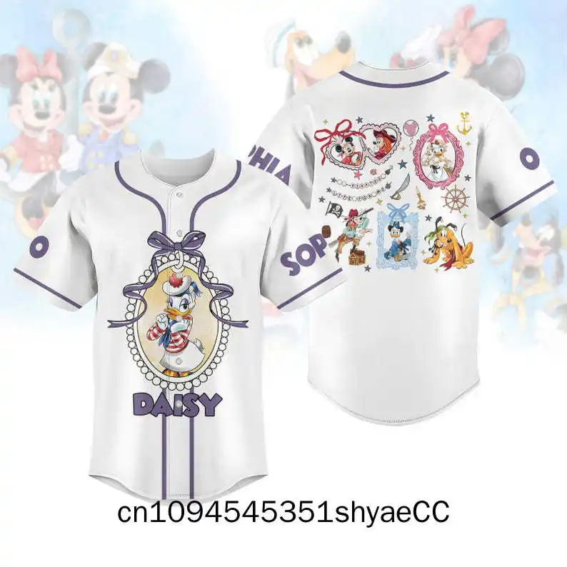 

Vintage Daisy And Friends Coquette Baseball Jersey, Disney Cartoon Coquette Bow Jersey, Magical Mirror Bow Baseball Shirt, Girl