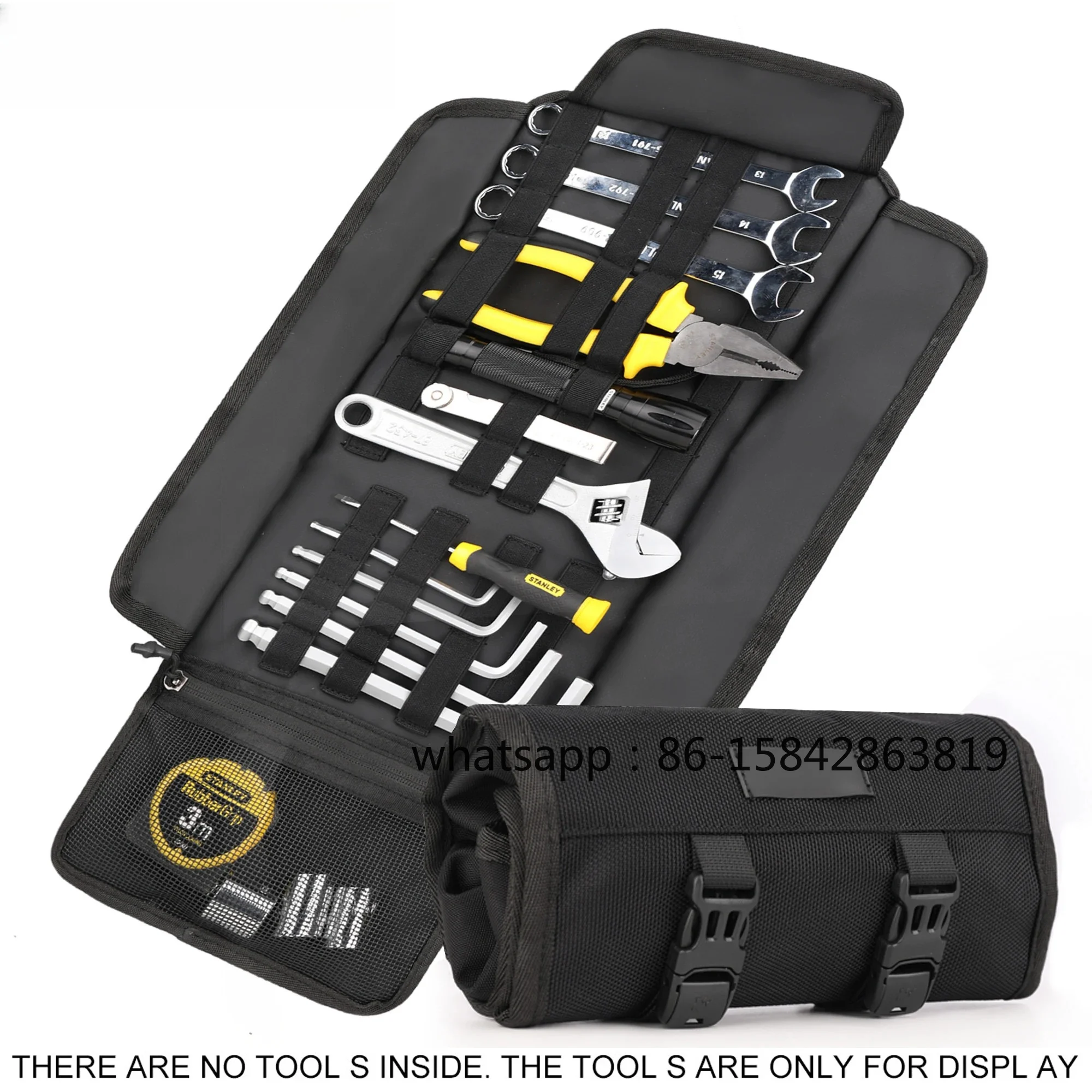 Motorcycle Tool Roll Bag Portable Motor Saddlebags Side Tool Storage Bag Pouch Outdoor  Travel Repair Working Tool