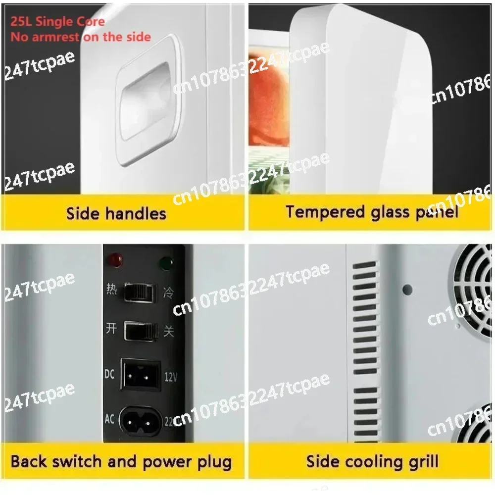 

Home Dual-purpose Car Refrigerator Camping12V 220V 25L Digital Mini Fridge Small Family Dormitory Single Door Refrigerator Car