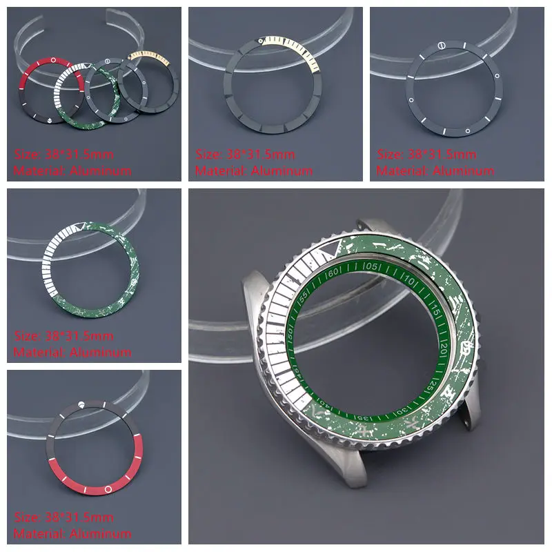 Hars Aluminium Bezel Horloge Bezel Insert Fit 40mm Horlogekast SKX007 SKX007 SRPD Schildpad Tonijn Ingeblikt heren Duikhorloge accessoires